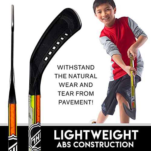 Franklin Sports NHL Kids Street Hockey Stick Set - Includes (2) Youth Street Hockey Sticks + (1) Outdoor Roller Hockey Ball - Perfect Hockey Starter Set for Kids - style: NHL Street Hockey Starter Set - Goalie/Player Stick
