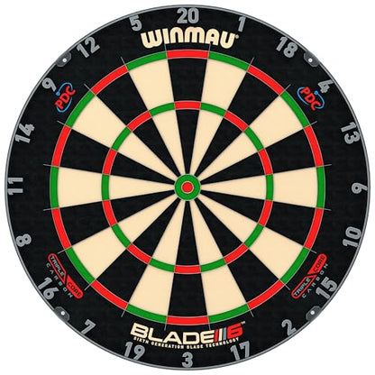 WINMAU Professional Bristle Dartboard - PDC Tournament Board with Official Tournament Specifications - Available in Blade 6 Single, Dual, Triple Core & Blade X Generations