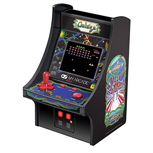 My Arcade Micro Player Mini Arcade Machine: Galaga Video Game, Fully Playable, 6.75 Inch Collectible, Color Display, Speaker, Volume Buttons, Headphone Jack - Electronic Games - style: Galaga