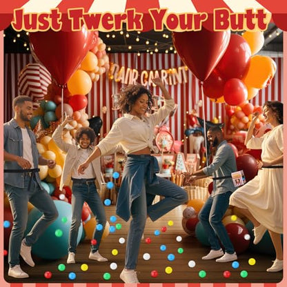 5 Sets Circus Theme Party Supplies Swing Shaking Balls Set Includes 50 Balls, Adjustable Belt & Cardboard Boxes Circus Tent Party Decor Table Tennis Twerk Outdoors Indoor
