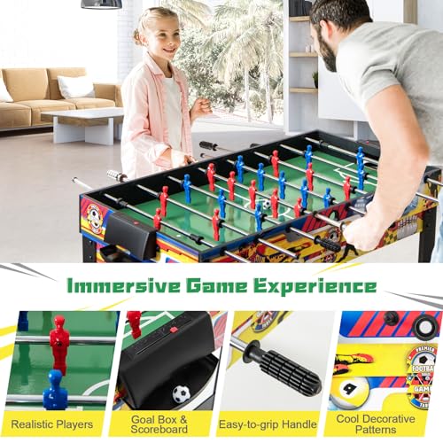 GYMAX 12 in 1 Multi Game Table, 48" Combo Game Table w/Billiards, Foosball, Ping Pong, Hockey, Shuffleboard, Bowling, Chess, Checkers, Backgammon and More for Party, Game Room, Family Night