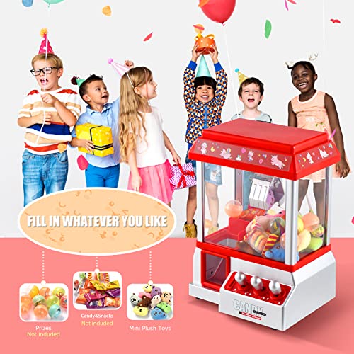 Claw Machine for Kids Toy Mini Arcade Machine Candy Grabber Prize Dispenser Vending Machine Arcade Game Machines for Home Party Christmas Birthday Gifts Cool Girl Toys