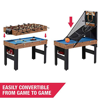 MD Sports 48 Inch 5-In-1 Combo Game Table, Multi