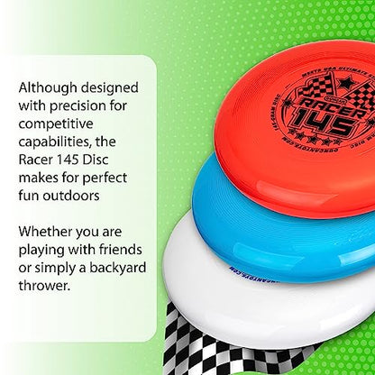 Duncan Racer 145G Weighted Flying Disc - Ultimate Disc for Junior Division, Best for Beach and Outdoor Games, Red