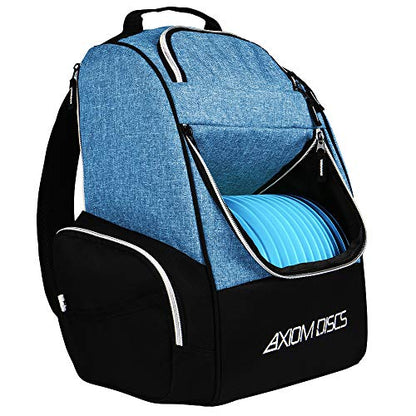 Axiom Discs Shuttle Disc Golf Backpack Bag (Choose Your Style and Color) - color: Heather Teal, style: Without Velcro Side Panel