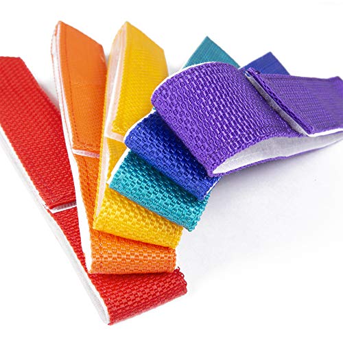 Three-Legged Race Team Relay Ties, 6-pack | Six Colorful Nylon Bands for Three-Leg Outdoor Games, Field Days, Gym Class, School Events, Birthday Parties, & Competitions | Classic Family Fun Activity