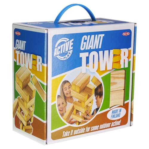 Giant Tower – an Activity Game by Tactic -2+ Players - Activity Games for Family – 10+ Minutes of Gameplay - Games for Family Game Night - for All Ages - English Version