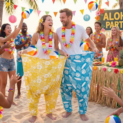 Ceenna Funny Granny Pants Game Set, Giant Pants Yard Games for Adults Players, Hilarious Team Relay Toss Race for Backyard Lawn Party Camping Family Reunion Carnival - style: Hawaiian