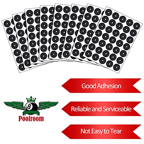Civaner 105 Pcs Pool Table Market Dots Billiard Spot Point Sticker Black Snooker Spot Billiard Accessories Ball Placement Stickers for Practice