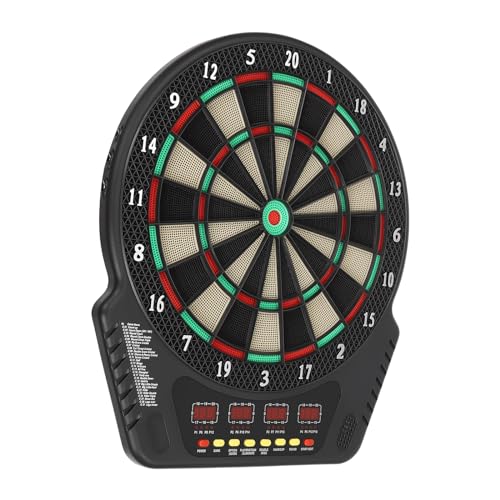 Electronic Dart Board, Electronic Scoreboard with 27 Players 4 LED Screens Supports Up to 16 Players Dual Power Supply Dart Board for Homes, Bars, Restaurants
