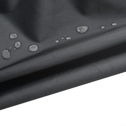 Oxford Cloth Billiard Pool Table Cover Waterproof Protective Dust Cover With Drawstring, For 8/9 Ft Tables Stitched Black Silver 210D(215x125x14CM)