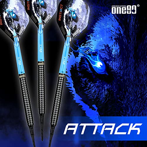ONE80 90% Tungsten Steel Tip Darts Sets Chameleon, Night Hunter Professional Darts Set - style: Soft tip - Attack - 18g
