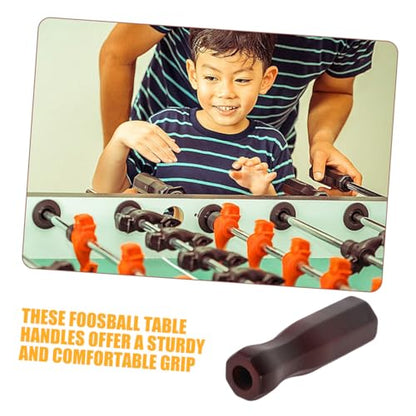2pcs Wooden Foosball Handle Grips Octagonal Table Soccer Replacement Handles Control Enhancing Accessories for Family Game Table Football Rods Replacement