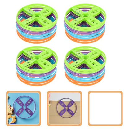 Kisangel 40pcs Flying Discs Supplement Set, Colorful Tossing Discs Compatible with Handheld and Foot-Powered Toys for Outdoor Family School Activities