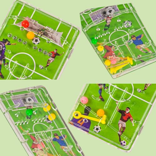 24Pcs Soccer Pinball Game and Maze Puzzles 2 In1- Football Party Favors for Kids-Goodie Bag Stuffers-Kids Return Present for Birthday Party-Back to School Toy-2.95"