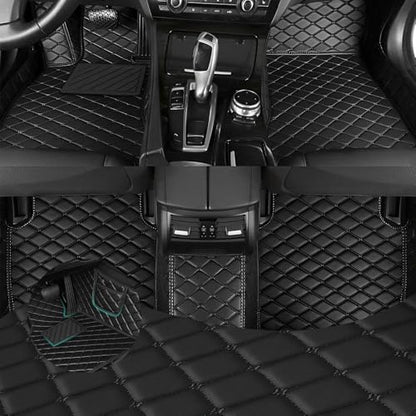 Car Floor Mats Fit for Dodge Dart 2013-2016 All Weather Durability Leather Car Floor Mats, Skidproof Pedal, Waterproof, Wear-reistant(Black) - color: Black