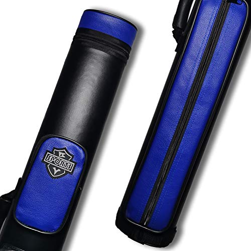 2x2 Hard cue case Oval Pool Cue Billiard Stick Carrying Case - color: A03-Blue