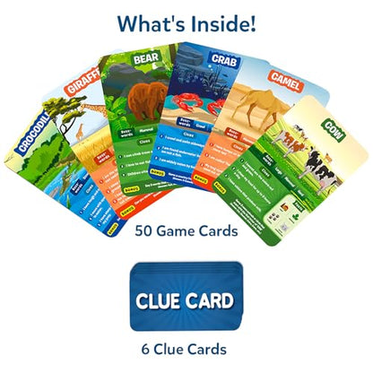 Skillmatics Guess in 10 Animal Planet, Card Game, Perfect for Boys, Girls, Kids, Teens, Adults Who Love Animals, Trivia Games, Travel Games, Screen-Free Fun, Gifts for Ages 6, 7, 8, 9, 10, and Up - style: 1. Animal Planet