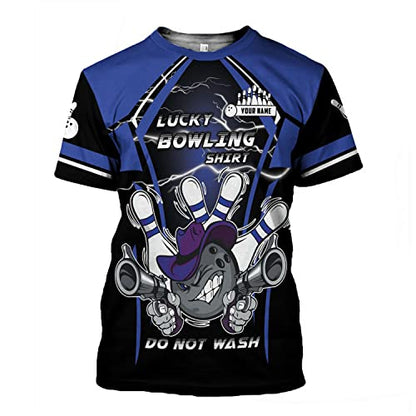 Rivelus Personalized Name Bowling Shirts for Men and Women 3D, Bowling Shirts for Team Bowling, Bowling Shirts Gift - color: Blm 13