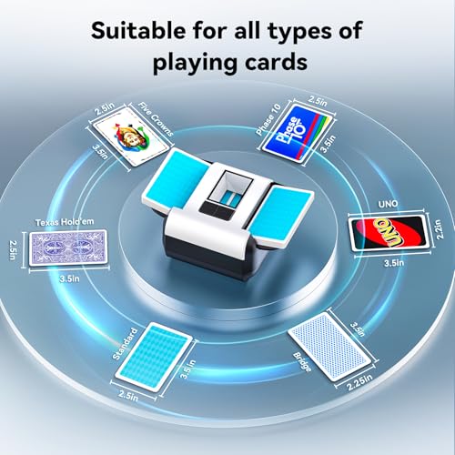 ShuffleBox S1 Automatic Card Shuffler with 2000mAh Rechargeable Built-in Battery, 2 Deck Ultra Quiet Shuffling Machine - color: SFB-S1LITE