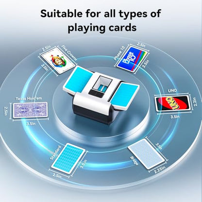 ShuffleBox S1 Automatic Card Shuffler with 2000mAh Rechargeable Built-in Battery, 2 Deck Ultra Quiet Shuffling Machine - color: SFB-S1LITE