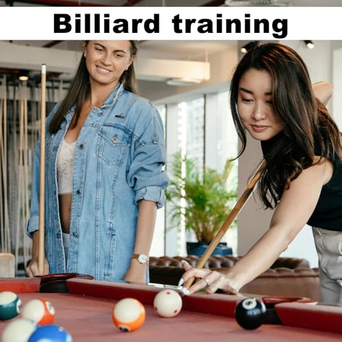 NQEUEPN 2pcs Billiard Training Cue Ball, Pool Training Balls Billiards Practice Accessories Billiards Training Pool Table Training Red Dot Cue Ball for Beginner Games Sports Billiard Table Trainer