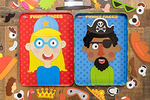 Bendon TS Shure Create Funny Faces Magnetic Activity Tin with Illustrated Magnet Sheets and Playcard 50261 - style: Funny Faces Activity Tin