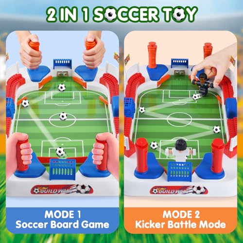 WeeHomm 2-in-1 Play Soccer Board Game for Kids, Foosball Figures PK, Foosball Table for Kids 8-12, Soccer Toys for Boys, Tabletop Football Game, Birthday Gifts for 4-10 Years Old