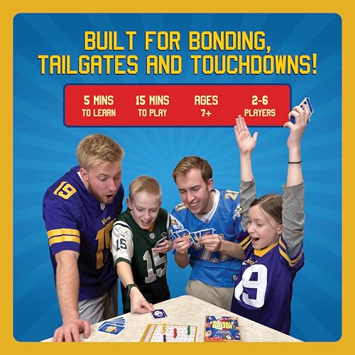 Fast, Fun Football Card Game for Families, Games Nights, Vacations & Tailgates | Enjoyed by Kids, Teens and Adults | Great Football Gift, Birthday Present, Stocking Filler