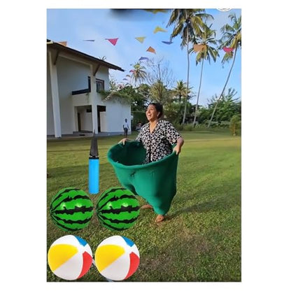 Granny Pants Yard Game with Balls Freaky Wonder Pant Giant Back Yard Outdoor Toss and Catch Ball Game Adults Family Garden Lawn Backyard Play Fun Games Summer Beach Party Camping Activities - color: Green