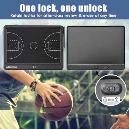 Electronic Basketball Coaching Board - 16 inch LCD BasketballTactics Board with Stylus Pen, Basketball Coach Essentials