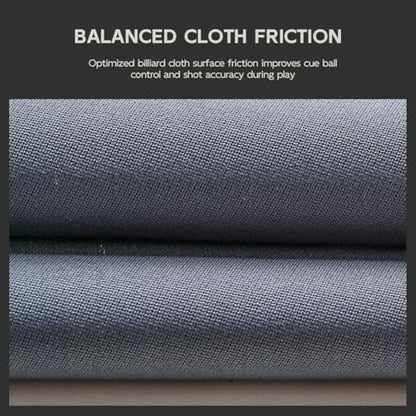 KONLLEN 9ft Pool Table Felt, 80/20 Wool Nylon Blend Billiard Table Cloth with Pre-Cut Strips, Professional Replacement Felt for Home & League Play - color: Gray