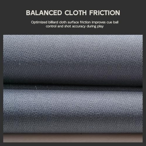KONLLEN 9ft Pool Table Felt, 80/20 Wool Nylon Blend Billiard Table Cloth with Pre-Cut Strips, Professional Replacement Felt for Home & League Play - color: Gray