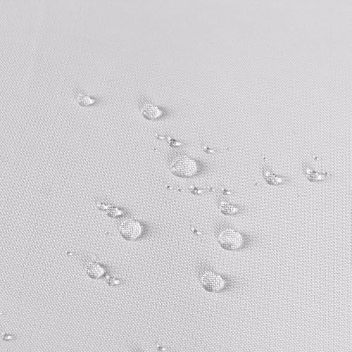 Melaluxe Spring/Summer Wrinkle-Free Waterproof Outdoor Tablecloth with Umbrella Hole and Zipper,60-Inch-by-102 Rectangle,Silver - color: Silver, size: 60" x 102" (Rectangular)