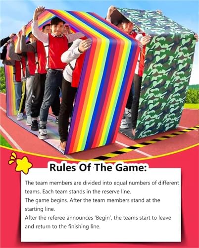 Team Building Game Running Mat, Field Day Outdoor Carnival Lawn Game, Birthday Party Backyard Game - size: Kids-8M/26FT