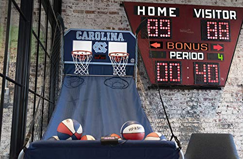 Pop-A-Shot - Home Dual Shot with NCAA Graphics l Sensor Scoring l 16 Game Modes l 7 Balls l Foldable Storage l for All NCAA Fans - style: North Carolina Tar Heels