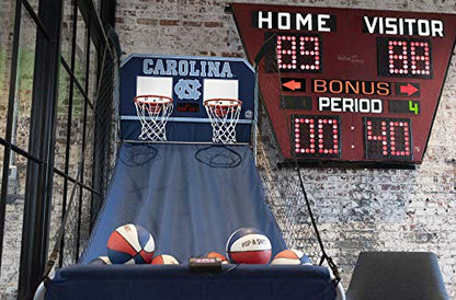 Pop-A-Shot - Home Dual Shot with NCAA Graphics l Sensor Scoring l 16 Game Modes l 7 Balls l Foldable Storage l for All NCAA Fans - style: North Carolina Tar Heels