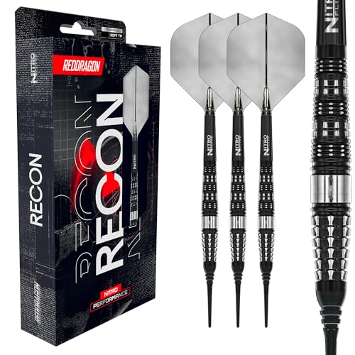 RED DRAGON Darts - Rebel | Recon | Ascend | Paradym | Wolf - Professional Soft Tip Darts - Includes Dart Flights and Shafts - size: 18G - Soft Tip
