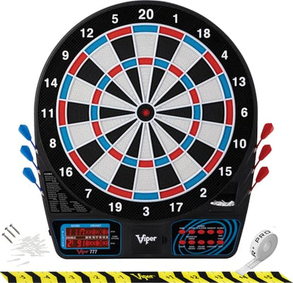 Viper 777 Electronic Dartboard – 15.5" Regulation Target, 43 Games, LCD Scoring, 8 Players, Soft Tip Darts Included