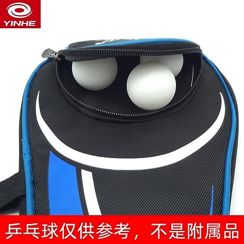 Yinhe/Milky Way Table Tennis Bag with Heat Insulation Sponge Inside, Calabash Gourd Shape Racket Carrying Case for Ping Pong Paddle/Racquet, Can Hold 3-4 Balls