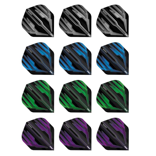 RED DRAGON Hardcore Selection Pack Extra Thick Standard Dart Flights - color: Dark Wings
