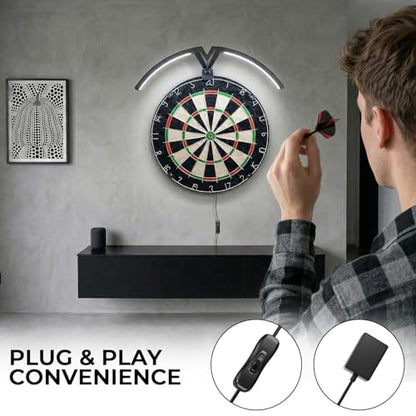 Dart Board Light, Professional Led Dartboard Light with 3M Power Cable, Securely Fits All Dart Boards, Bright Darts Lighting Accessories for Eliminating Shadows