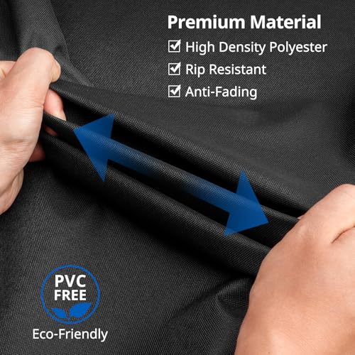 SunPatio Bistro Set Cover Waterproof, Outdoor Patio 3 Pieces Furniture Set Table and Chairs Cover with Air Vent, UV & Rip & Fade Resistant, All Weather Protection, 65"W x 28"D x 30"H, Black - size: 65”W x 28”D x 30”H