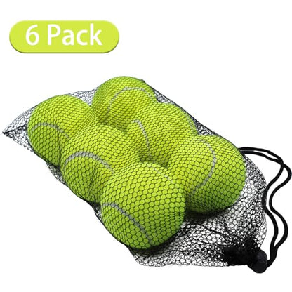 SHYUJAJIE Tennis Balls, 6 Pack Training Tennis Balls,High Elasticity Practice Balls for Beginner, Playing Balls for Dogs - color: Yellow