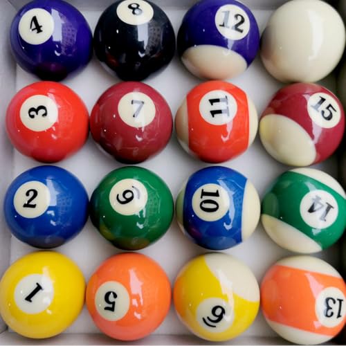 Replacement Billiards Ball, 2-1/4" Regulation Size, Object Balls with Cue Ball & Billiard #8 Ball, Standard Billiards Ball Accessories - color: 10