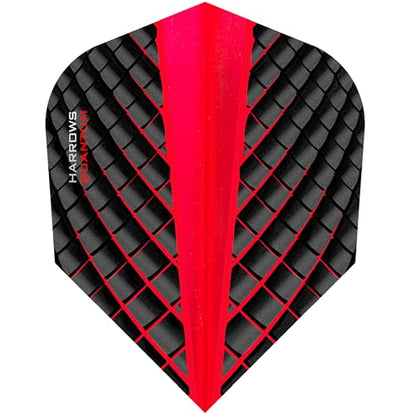 Harrows Quantum Dart Flights | 5 x Sets Darts Flights (15 Flights Total) I 100 Micron Dart Flights I Premium Extra Strong Made in UK I Professional Darts Accessories - color: Red