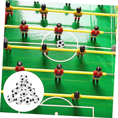 PRETYZOOM 10pcs Injection Small Footballs for Boys and Girls Mini Soccer Balls for Foosball Table Replacement Balls for Boys and Girls Soccer