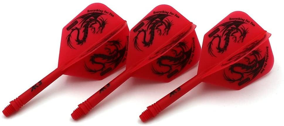 CUESOUL ROST Integrated Dart Flight and Shafts Meduim/Small/Large - color: Red Dragon, size: Size S-21mm