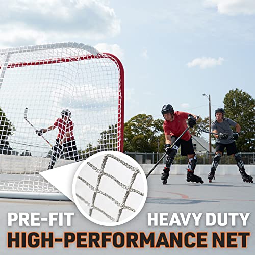 Franklin Sports NHL Street Hockey Goals - Outdoor Steel Street + Roller Hockey Nets - 72" x 48"