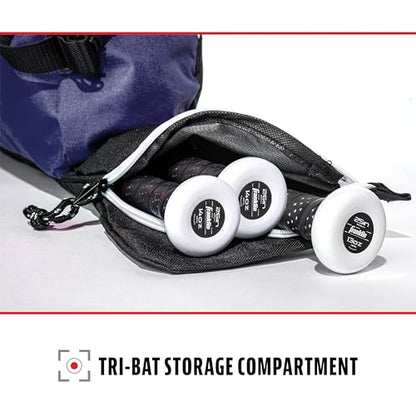 Franklin Sports Youth Baseball + Softball Bat Bag - Boys + Girls Tee Ball, Softball + Baseball Bag for Kids - color: Navy